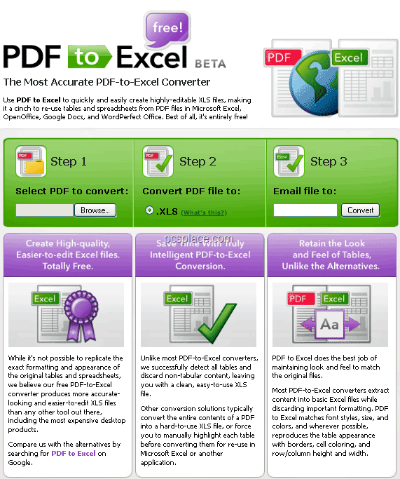 pdf to excel converter free download