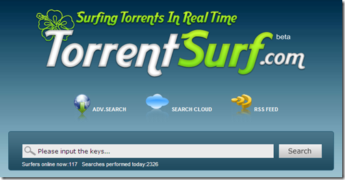 torrent surf real time torrent search engine