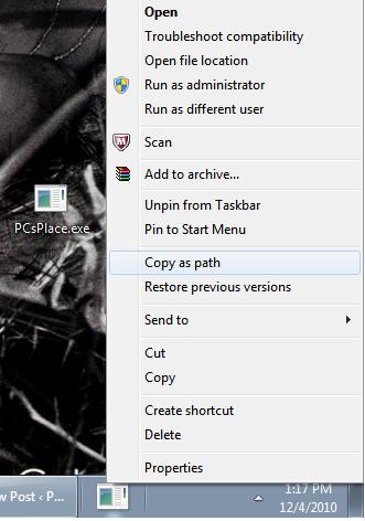 Add Folder shortcut on Taskbar