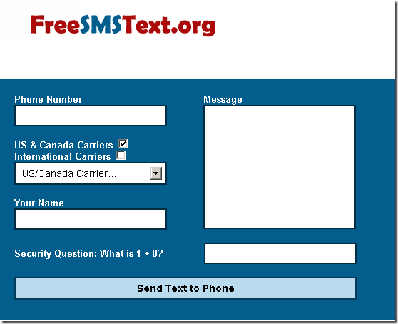 How do you send free SMS messages?