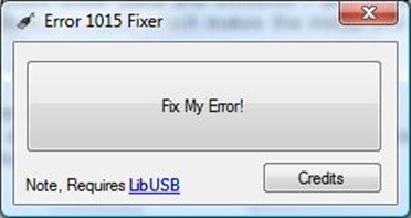 how to fix a error 1015