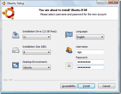 wubi linux installer