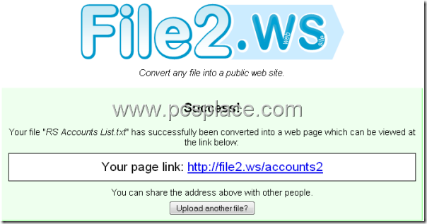 file2.ws - convert files into websites