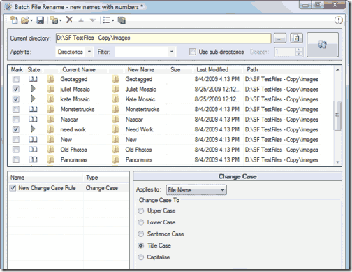 batch file rename files in subdirectorys