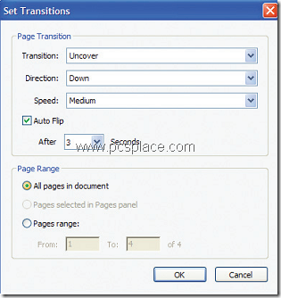 Acrobat to set page transitions like powerpoint