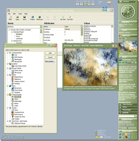 Desktop sidebar for Windows XP