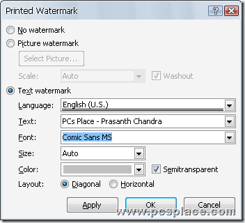 add watermark to your word documents