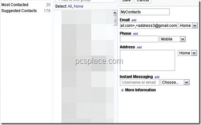mailing groups in gmail