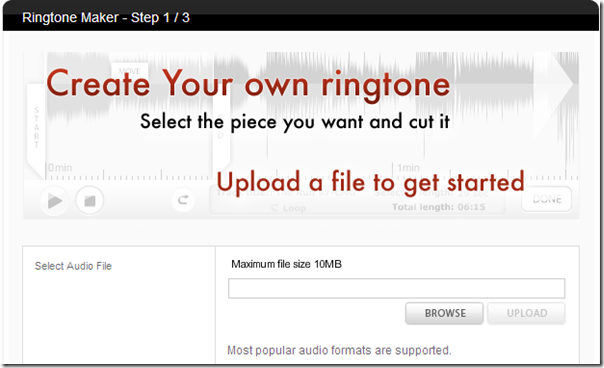 create your own ringtone from favorite songs