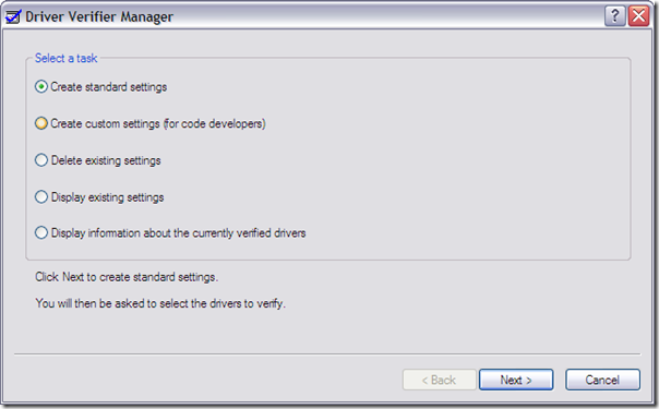 driver verifier for windows xp