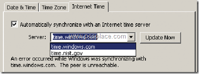 sync computers clock with internet server