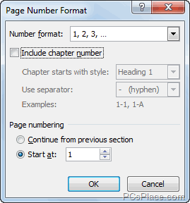 page number in word documents