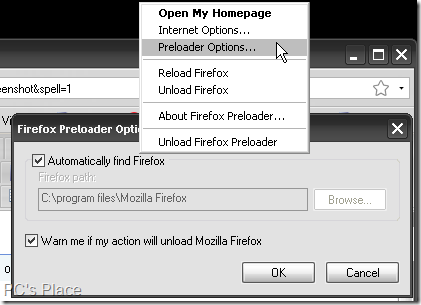 firefox preloader options