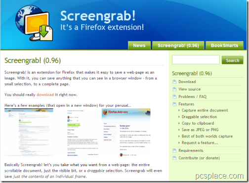 screengrab - capture screenshots from browser