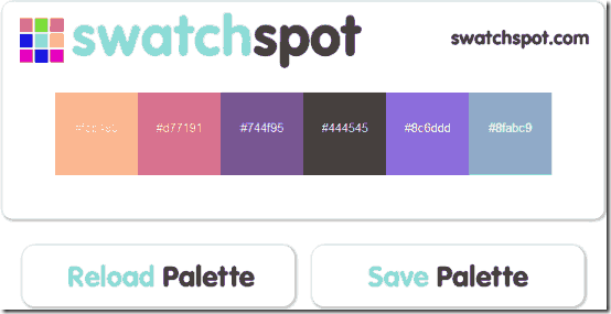 swatch spot - random color swatch generator