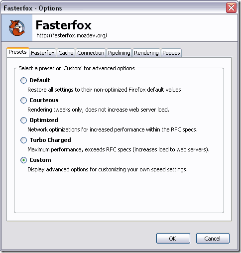 Fasterfox - Speed up Mozilla Firefox Internet Surfing