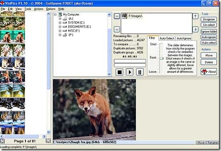 VisiPics - Finds and Deletes Duplicate Image Files on your Hard Drive